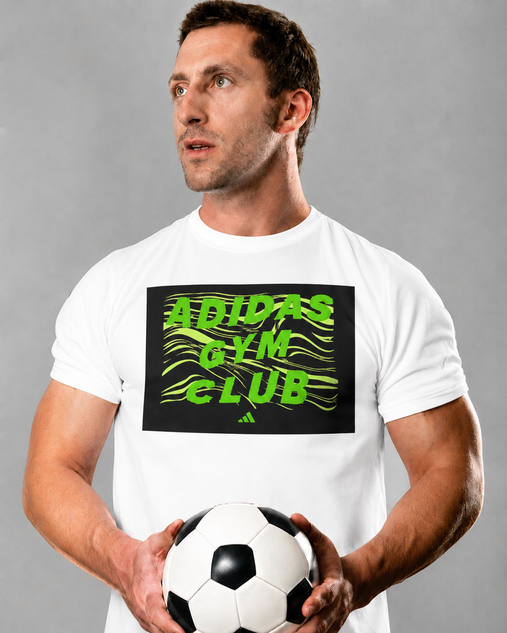 Adidas gym club graphic training tee