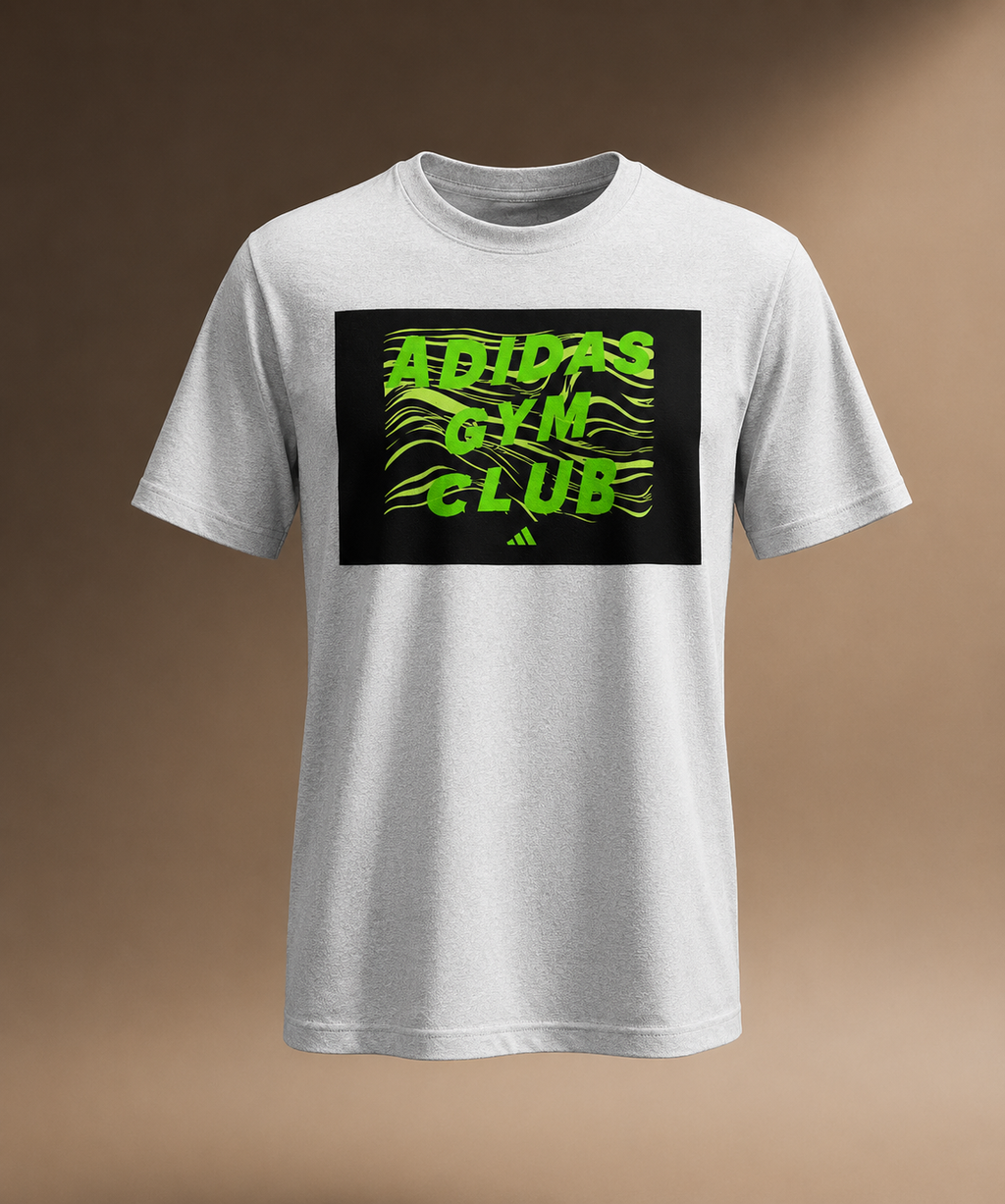 Adidas gym club graphic training tee